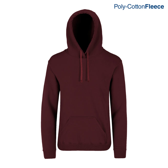 Adult Unisex Hooded Sweatshirt With Kangaroo Pocket (Maroon)