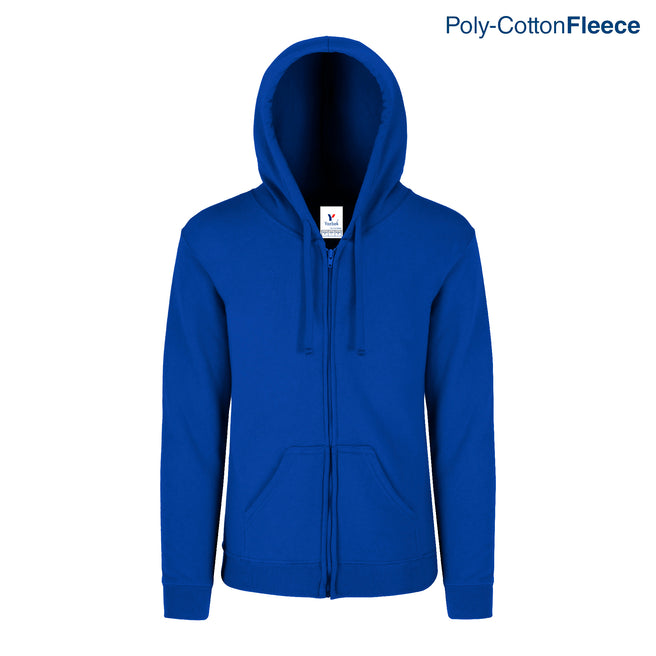 Adult Unisex Full Zip Hooded Sweatshirt With Kangaroo Pocket (Royal)