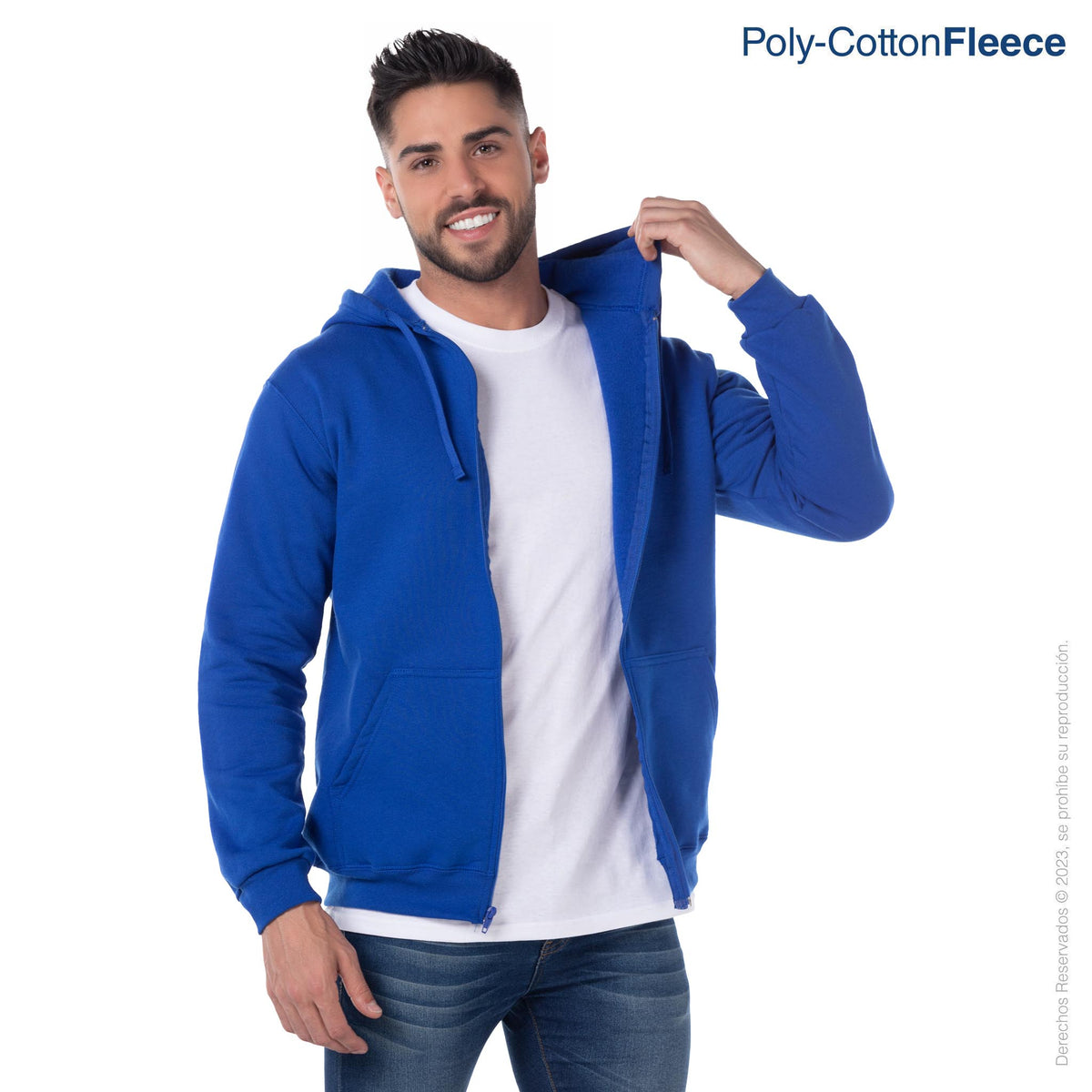 Royal blue best sale full zip hoodie