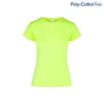 Women’s Crew Neck Short Sleeve Silhouette T-Shirt (Neon Yellow)