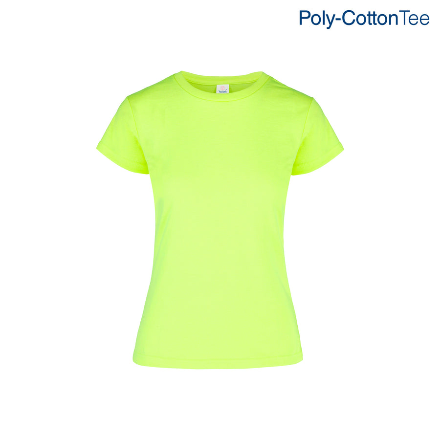 Women’s Crew Neck Short Sleeve Silhouette T-Shirt (Neon Yellow)