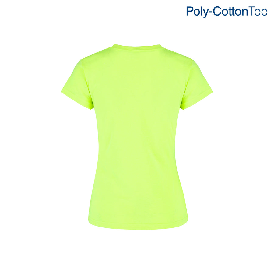 Women’s Crew Neck Short Sleeve Silhouette T-Shirt (Neon Yellow)