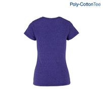 Women’s Crew Neck Short Sleeve Silhouette T-Shirt (Heather Purple)
