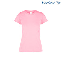 Women’s Crew Neck Short Sleeve Silhouette T-Shirt (Neon Pink)