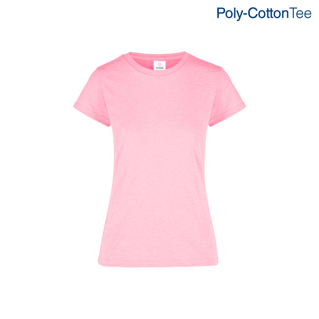 Women’s Crew Neck Short Sleeve Silhouette T-Shirt (Neon Pink)