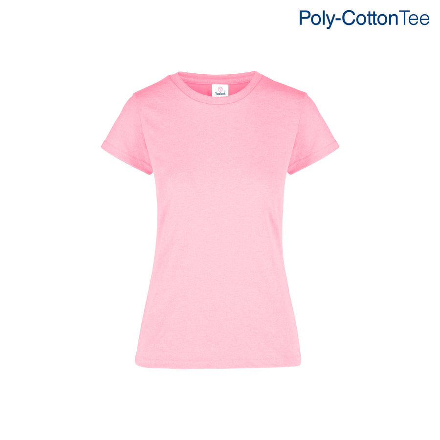 Women’s Crew Neck Short Sleeve Silhouette T-Shirt (Neon Pink)