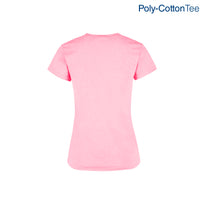 Women’s Crew Neck Short Sleeve Silhouette T-Shirt (Neon Pink)
