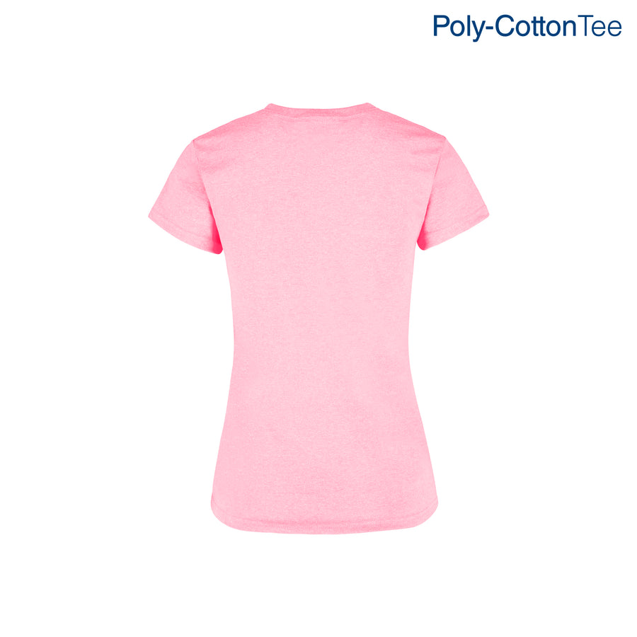 Women’s Crew Neck Short Sleeve Silhouette T-Shirt (Neon Pink)