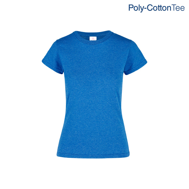Women’s Crew Neck Short Sleeve Silhouette T-Shirt (Heather Royal)