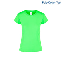Women’s Crew Neck Short Sleeve Silhouette T-Shirt (Neon Green)