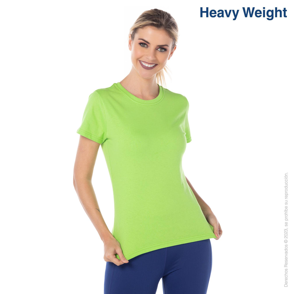 Women's Heavy Weight Crew Neck Short Sleeve Silhouette T-Shirt (Jade) –  Yazbek USA Mint