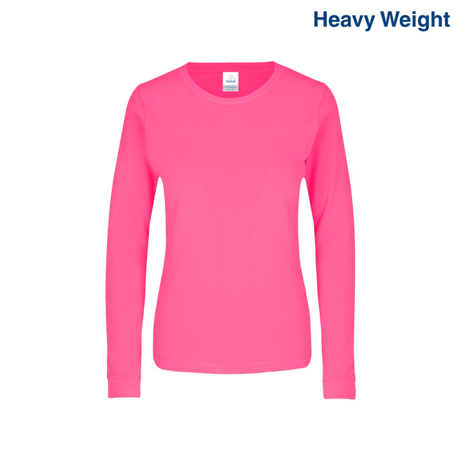 Women’s Crew Neck Long Sleeve Silhouette T-Shirt (Fuchsia)