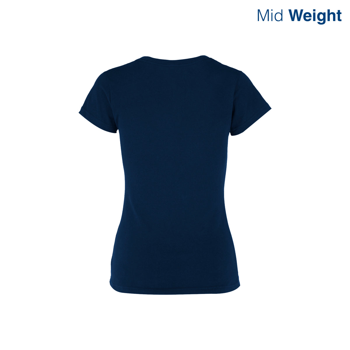 Women s V Neck Short Sleeve Silhouette T Shirt Navy Yazbek USA Mint