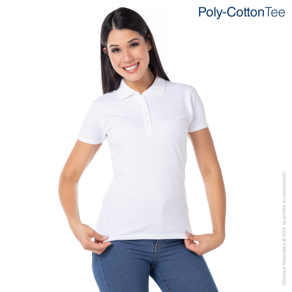 Camisa Tipo Polo Blanca Mujer Polera Polo Polera Blanca Algodon