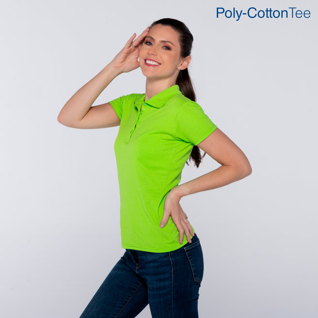 Women's 50/50 Polo Shirt (Lime)