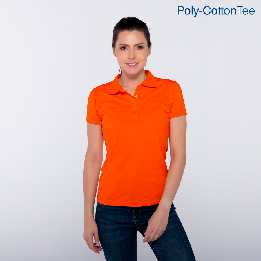 Women's 50/50 Polo Shirt (Orange)