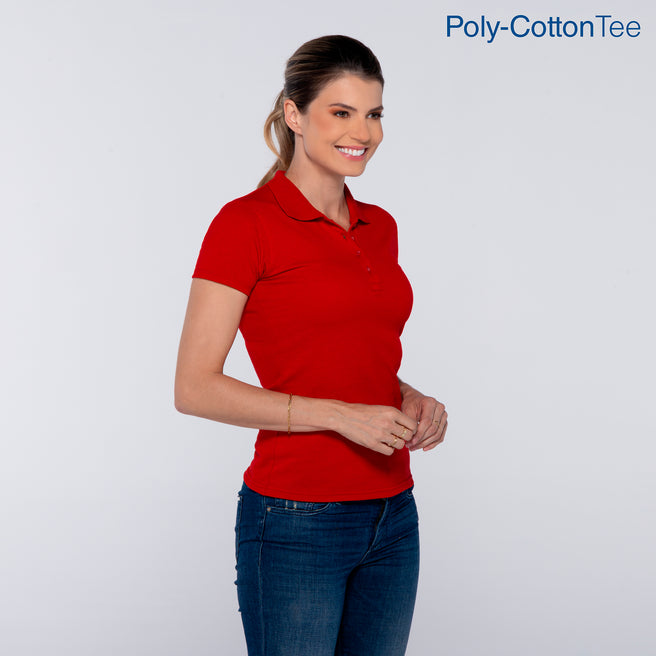 Women's 50/50 Polo Shirt (Red)