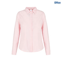 Women’s Long Sleeve Silhouette Oxford Shirt (Light Pink)