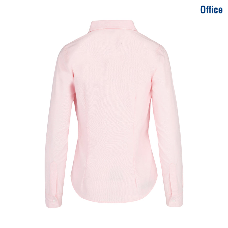 Women’s Long Sleeve Silhouette Oxford Shirt (Light Pink)