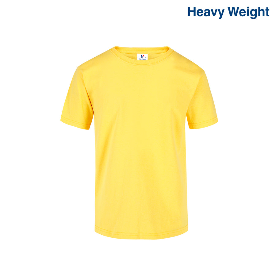 Youth’s Heavy Weight Crew Neck Short Sleeve T-Shirt (Bright Yellow)