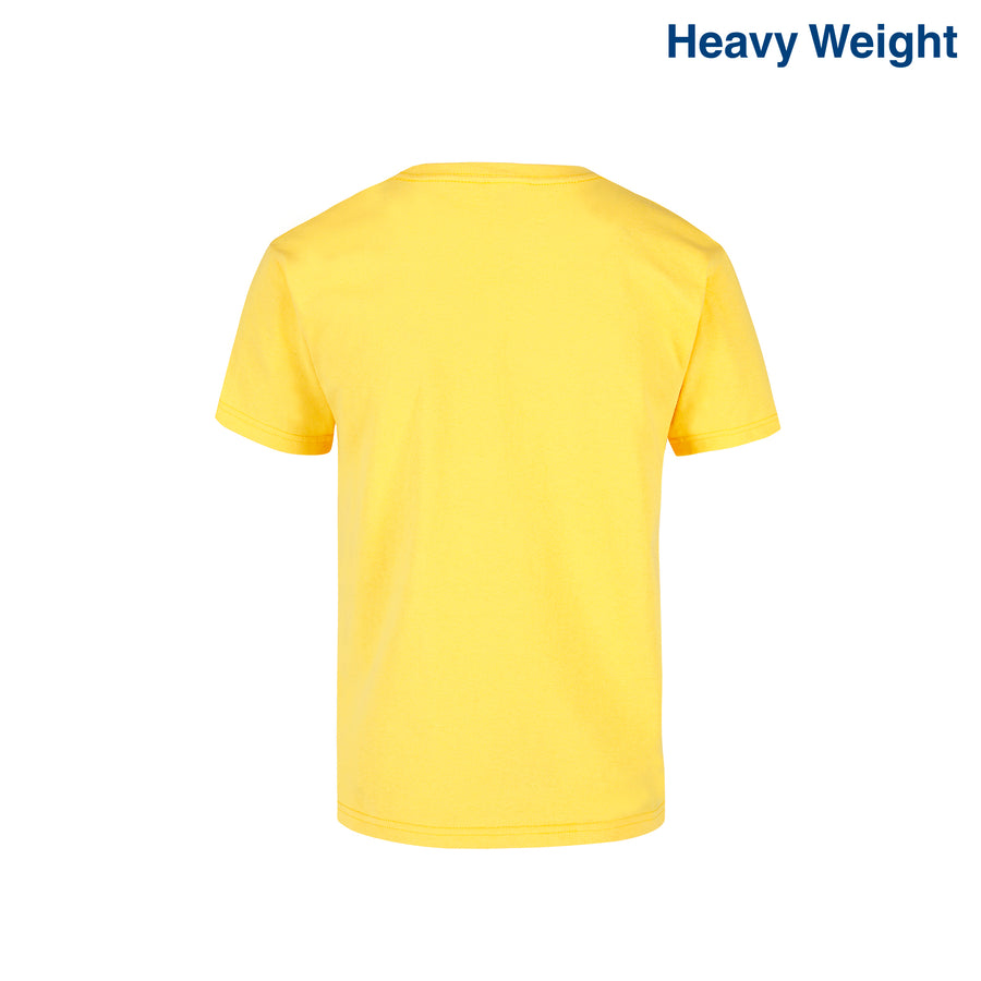 Youth’s Heavy Weight Crew Neck Short Sleeve T-Shirt (Bright Yellow)