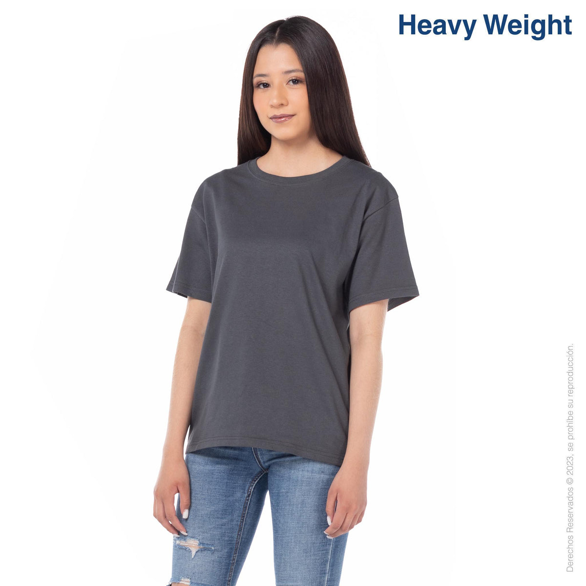 Youth’s Heavy Weight Crew Neck Short Sleeve T-Shirt (Charcoal)
