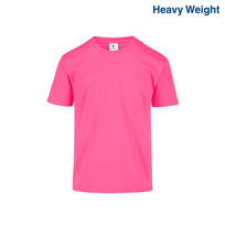 Youth’s Heavy Weight Crew Neck Short Sleeve T-Shirt (Fuchsia)