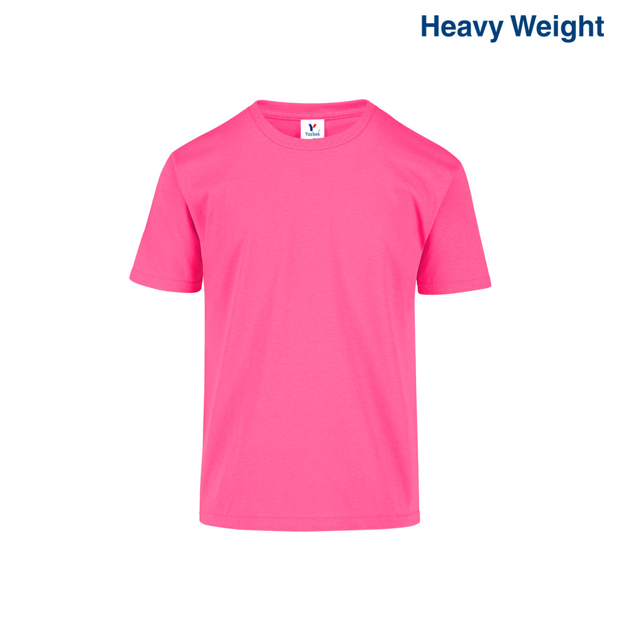 Youth’s Heavy Weight Crew Neck Short Sleeve T-Shirt (Fuchsia)