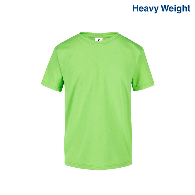 Youth’s Heavy Weight Crew Neck Short Sleeve T-Shirt (Lime)
