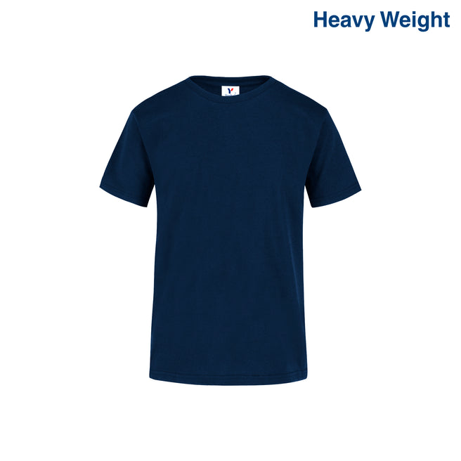Youth’s Heavy Weight Crew Neck Short Sleeve T-Shirt (Navy)