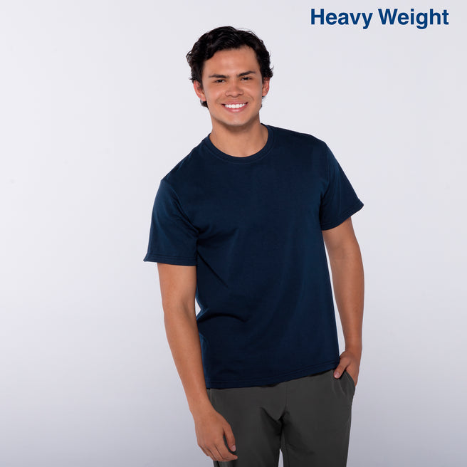 Youth’s Heavy Weight Crew Neck Short Sleeve T-Shirt (Navy)