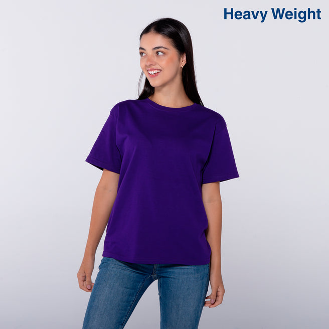 Youth’s Heavy Weight Crew Neck Short Sleeve T-Shirt (Purple)