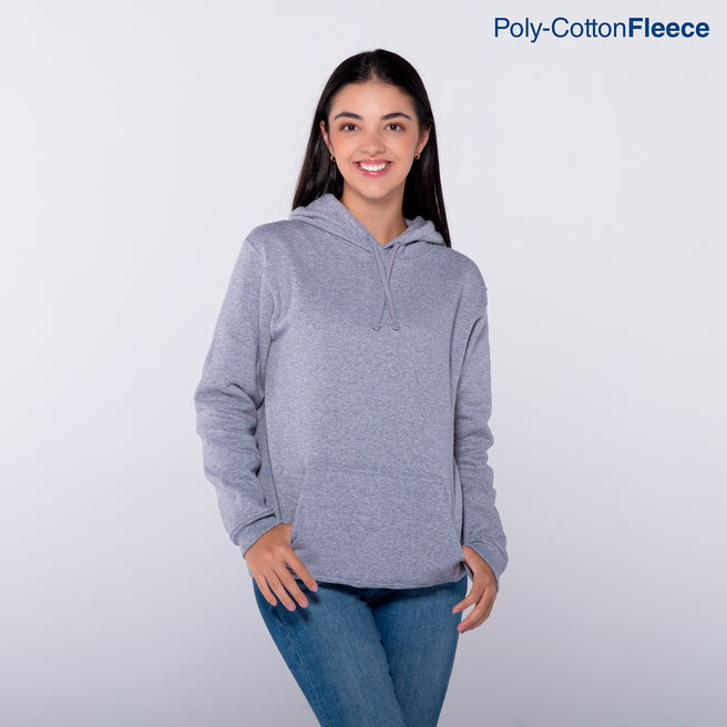 Youth’s Unisex Hooded Sweatshirt With Kangaroo Pocket (Heather Grey)