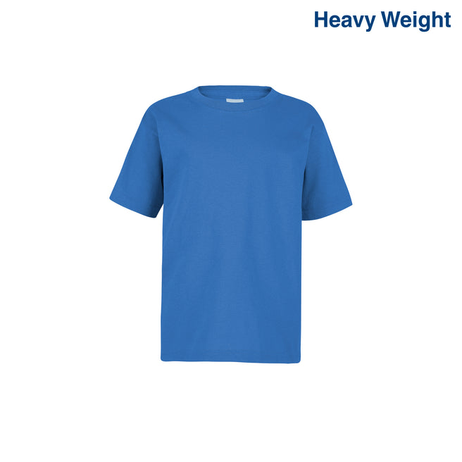Kid’s Unisex Heavy Weight Crew Neck Short Sleeve T-Shirt (Sky Blue)
