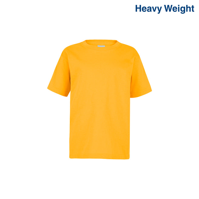 Kid’s Unisex Heavy Weight Crew Neck Short Sleeve T-Shirt (Mango)