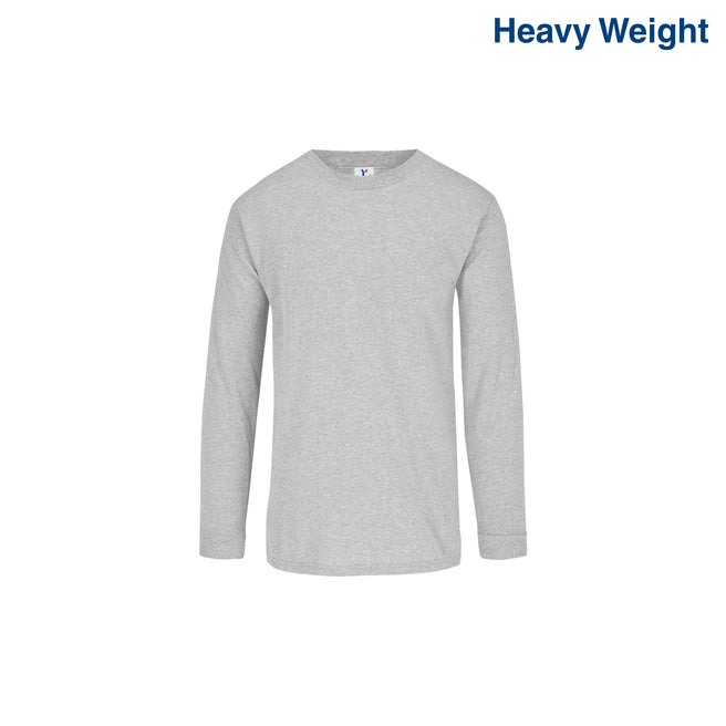 Kid’s Heavy Weight Crew Neck Long Sleeve T Shirt (H.Grey)