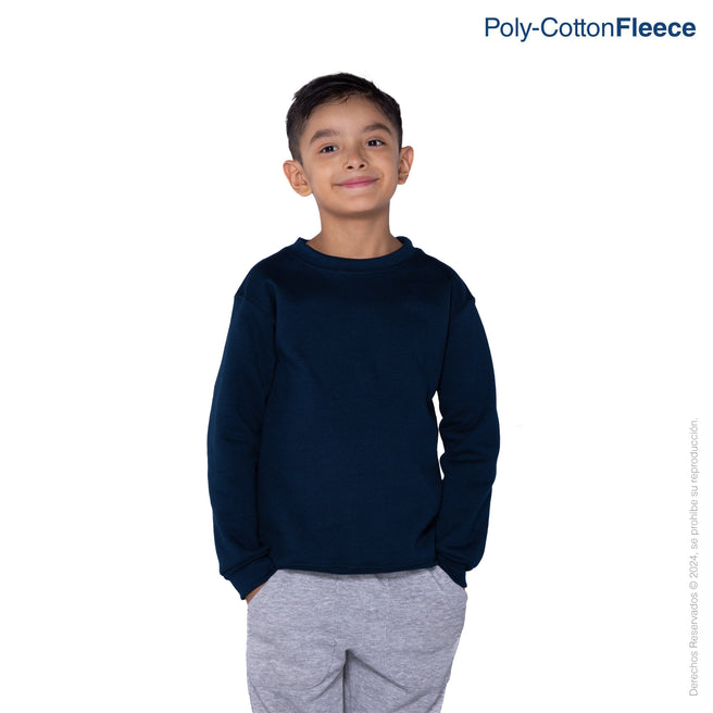 Kid’s Unisex Crew Neck Sweatshirt (Navy)
