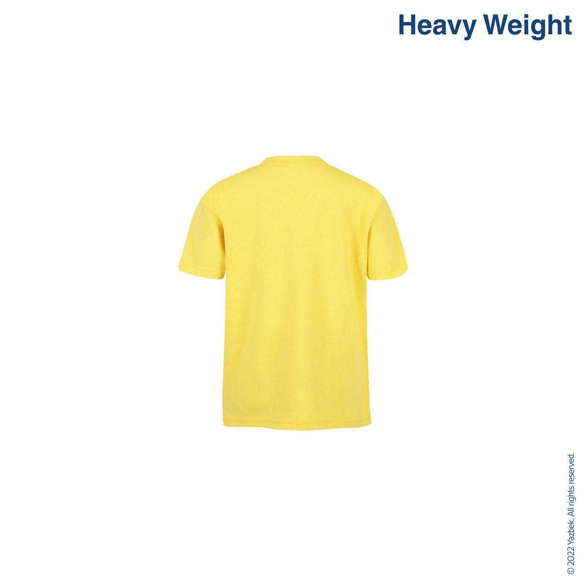 Toddler’s Unisex Heavy Weight Crew Neck Short Sleeve T-Shirt (Bright Yellow)