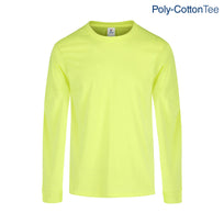 Adult Unisex Crew Neck Long Sleeve T-Shirt (Neon Yellow)