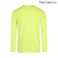 Adult Unisex Crew Neck Long Sleeve T-Shirt (Neon Yellow)