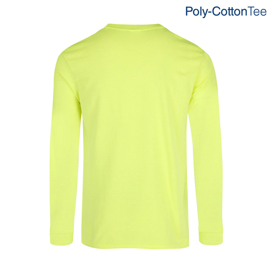 Adult Unisex Crew Neck Long Sleeve T-Shirt (Neon Yellow)