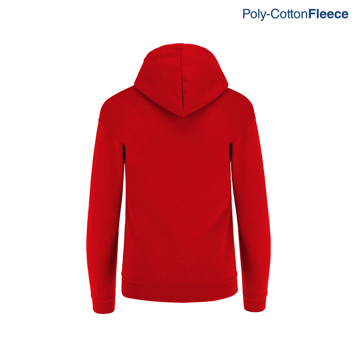 Adult’s Unisex Full Zip Hooded Sweatshirt With Kangaroo Pocket (Red)