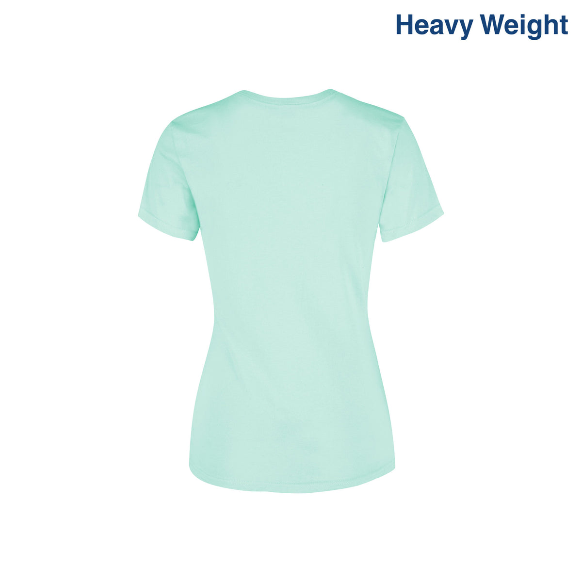 Women’s Heavy Weight Crew Neck Short Sleeve Silhouette T-Shirt (Aqua)
