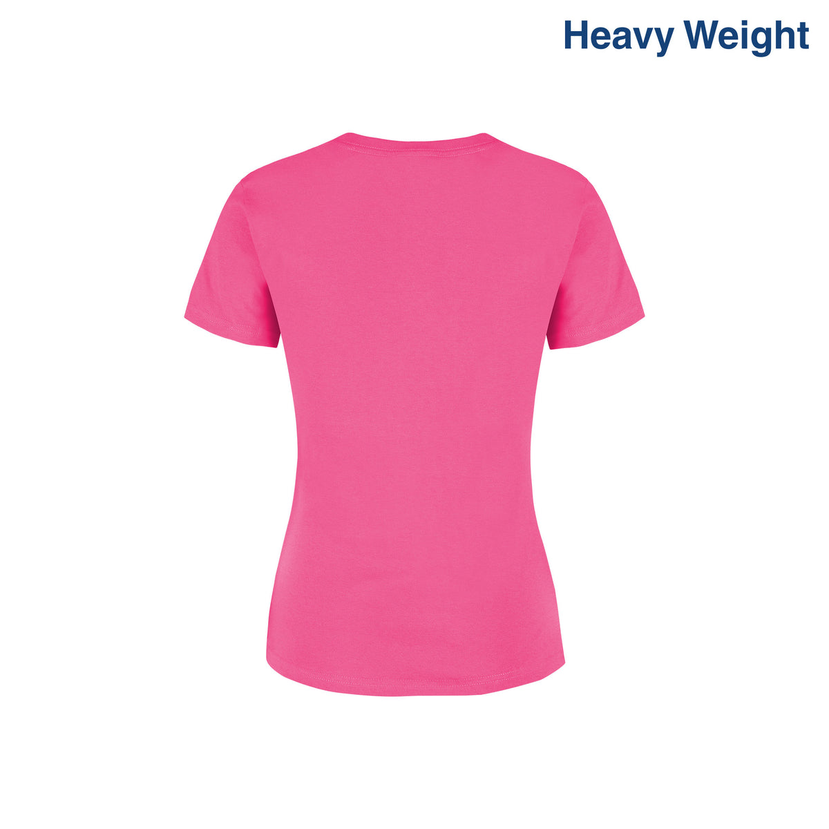 Women’s Heavy Weight Crew Neck Short Sleeve Silhouette T-Shirt (Fuchsia)