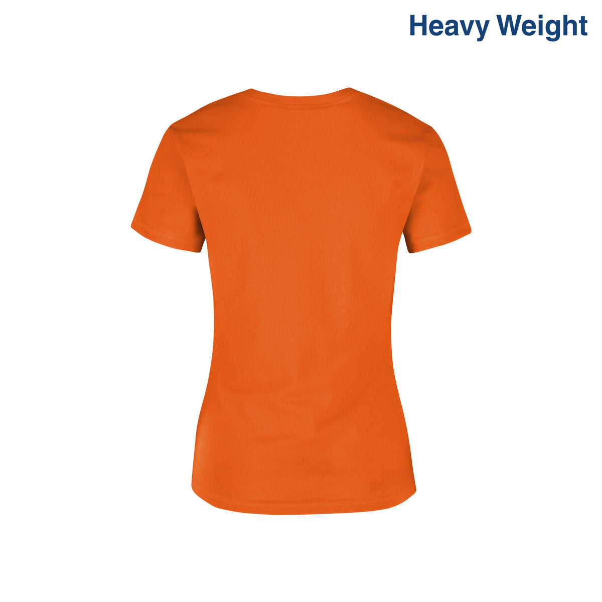 Women’s Heavy Weight Crew Neck Short Sleeve Silhouette T-Shirt (Orange)