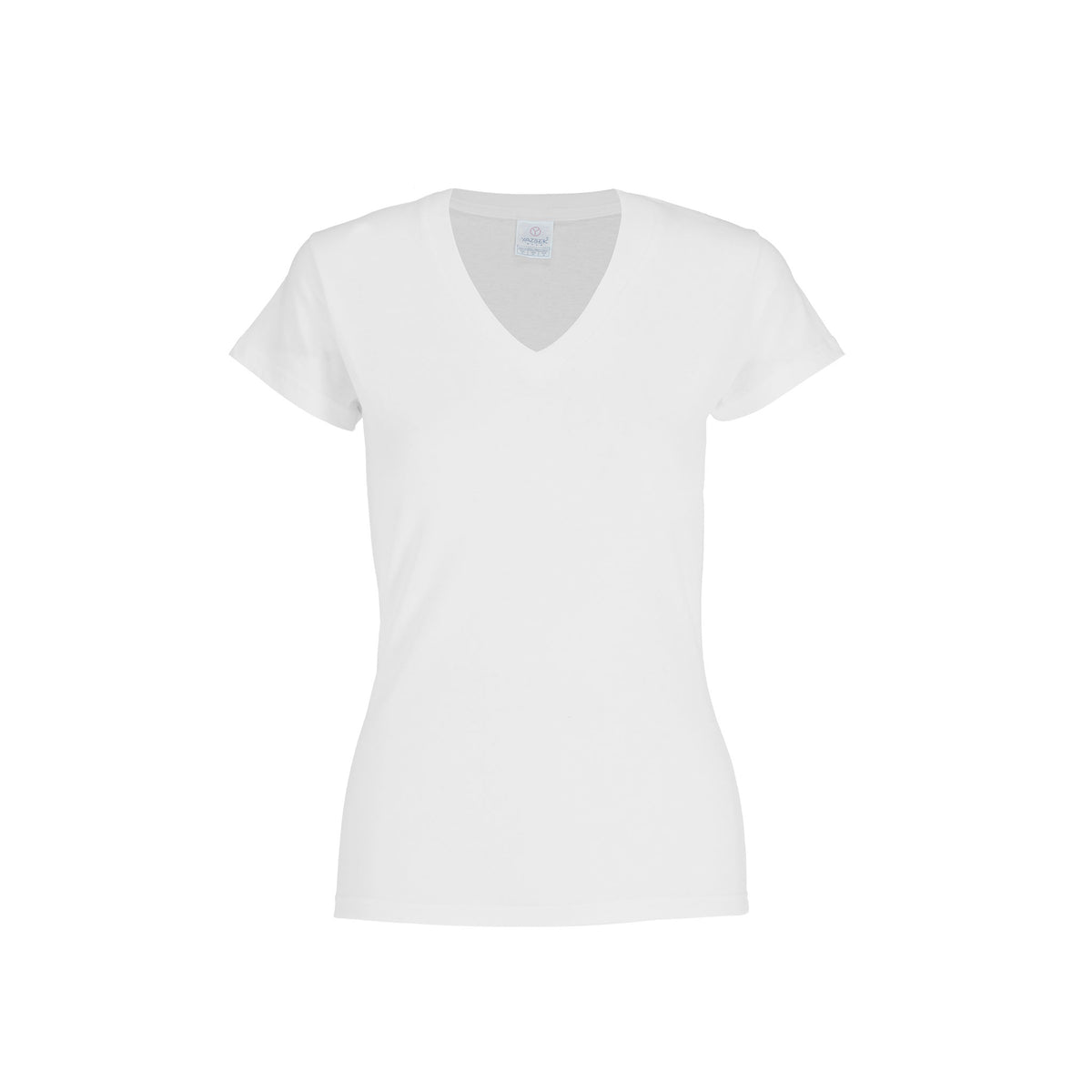 Women's V-Neck Short Sleeve Silhouette T-Shirt (White) – Yazbek