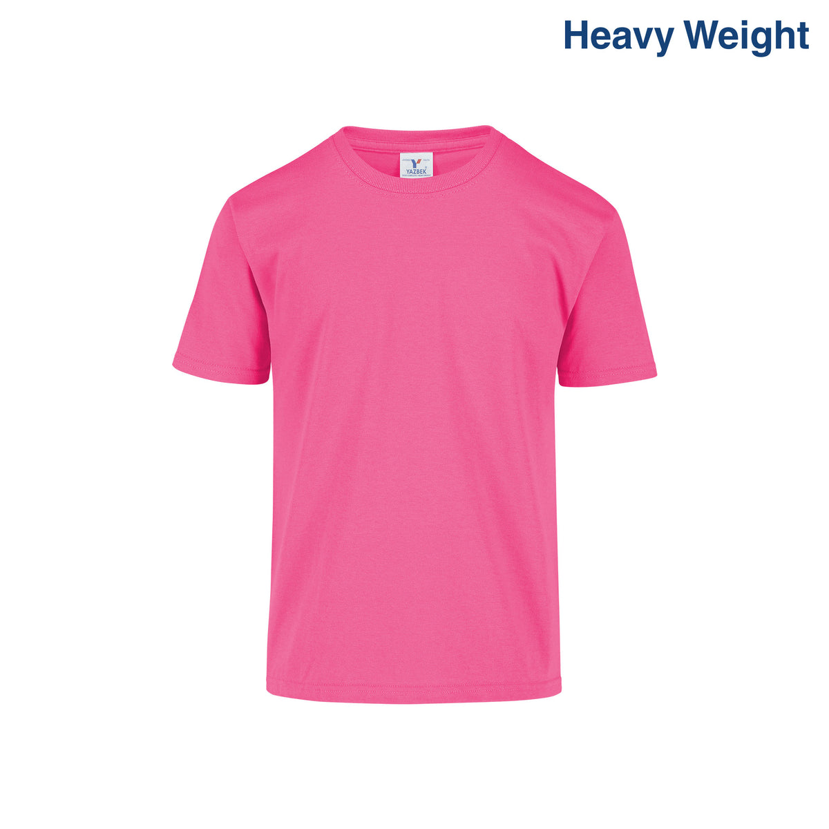 Youth's Heavy Weight Crew Neck Short Sleeve T-Shirt (Fuchsia 