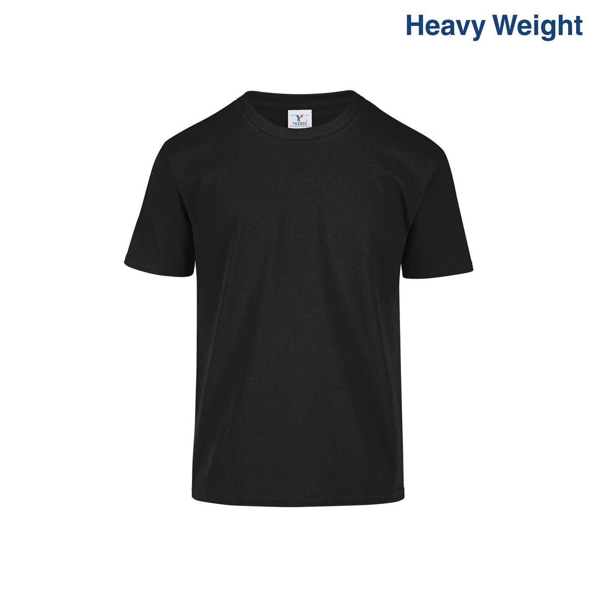 Youth's Heavy Weight Crew Neck Short Sleeve T-Shirt (Black 