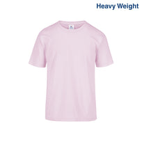 Youth’s Heavy Weight Crew Neck Short Sleeve T-Shirt (Light Pink)