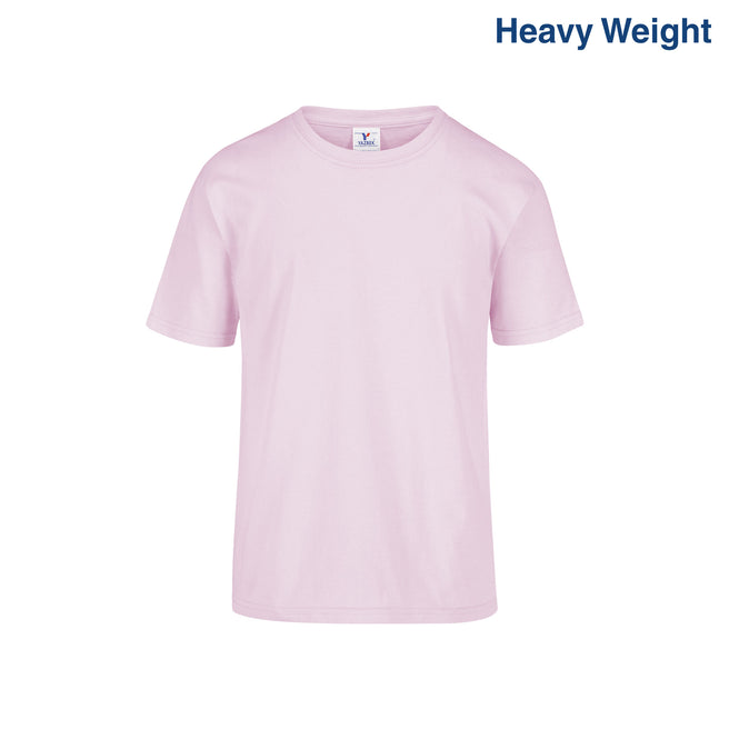 Youth’s Heavy Weight Crew Neck Short Sleeve T-Shirt (Light Pink)